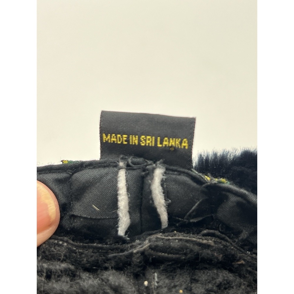 Scala Classics Black Faux Suede Ear Flap Winter Hat Faux Fur Lined Size M - Picture 14 of 14